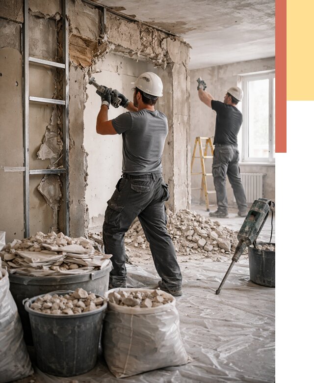 Демонтажные работы в Одинцово от 2796 руб. — услуги и цена под ключ | ОТДЕЛОЧНИК-Днц