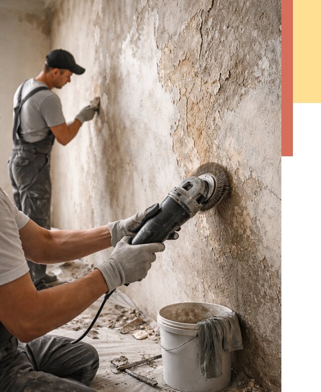 Снятие и удаление краски со стен в Одинцово от 2175 руб. — ОТДЕЛОЧНИК-Днц