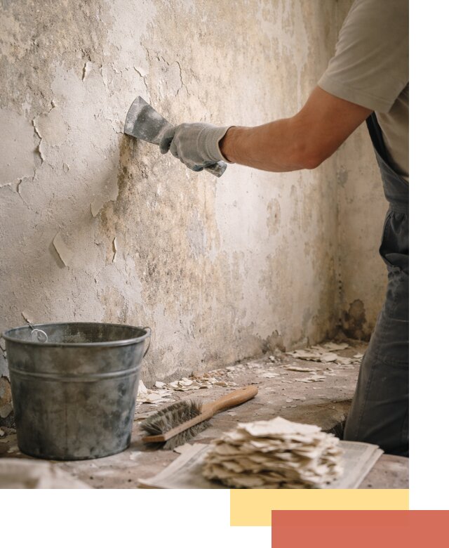 Удаление старой краски со стен в Одинцово качественно и быстро