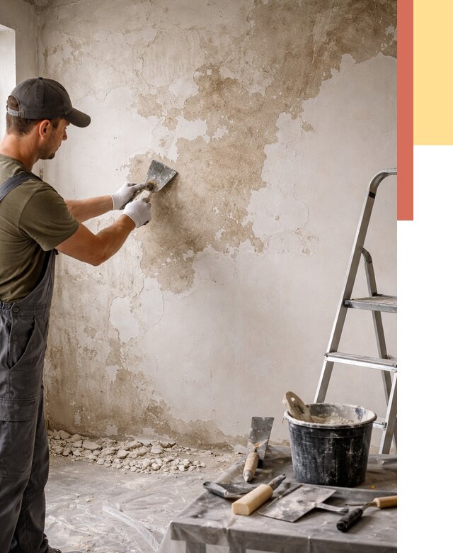 Снятие старой шпаклевки в Одинцово от 1916 руб. — быстро и недорого | ОТДЕЛОЧНИК-Днц