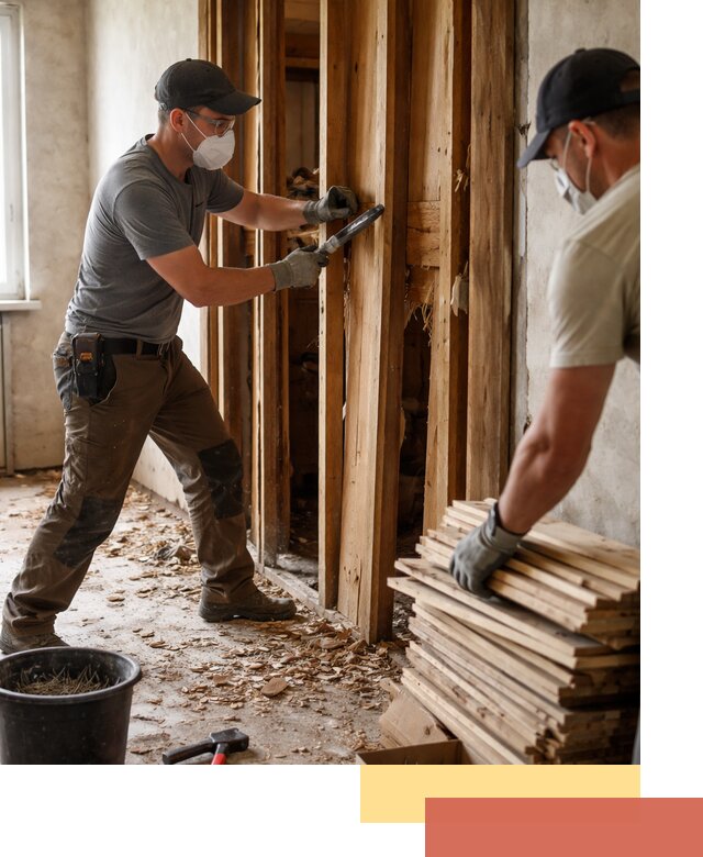 Демонтаж деревянных перегородок в Одинцово быстро и аккуратно