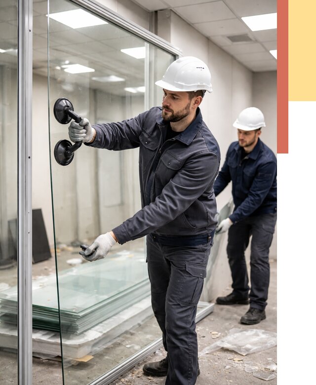 Демонтаж стеклянных перегородок в Одинцово от 3314 руб. — быстро и недорого | ОТДЕЛОЧНИК-Днц