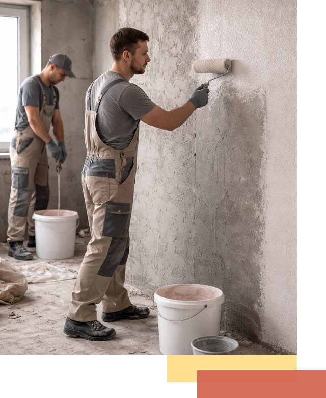 Нанесение бетоноконтакта на стены в Одинцово для последующей отделки