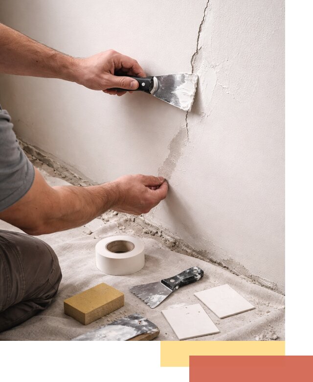 Заделка трещин и сколов в стенах и потолках в Одинцово