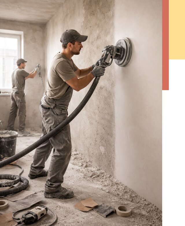 Шлифовка стен в Одинцово от 1243 руб/м2 — быстро и недорого | ОТДЕЛОЧНИК-Днц