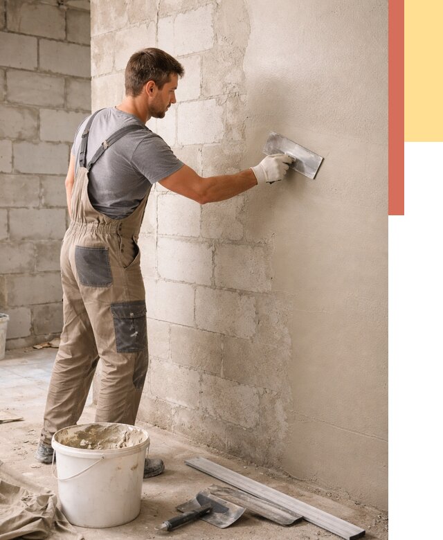 Штукатурка стен из газобетона в Одинцово от 2175 руб./м2 — быстро и недорого | ОТДЕЛОЧНИК-Днц