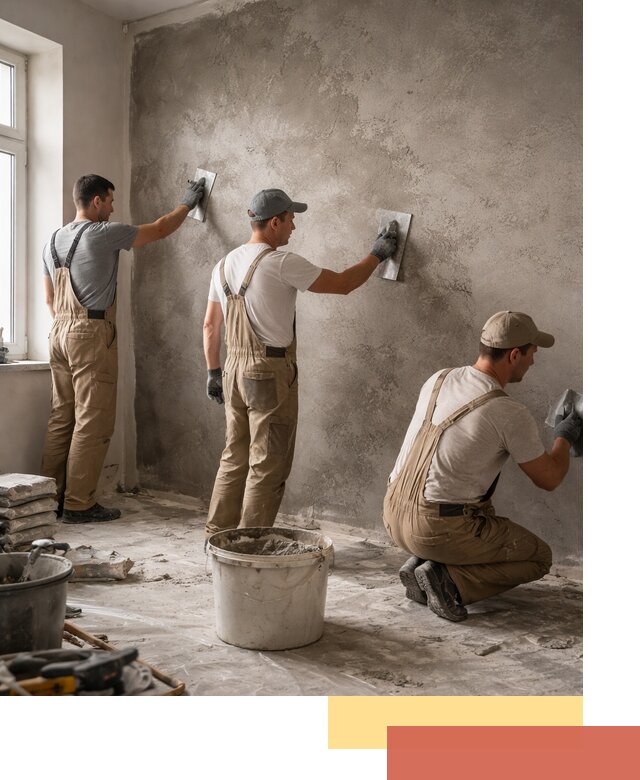 Декоративная штукатурка под бетон в Одинцово для стен и потолков