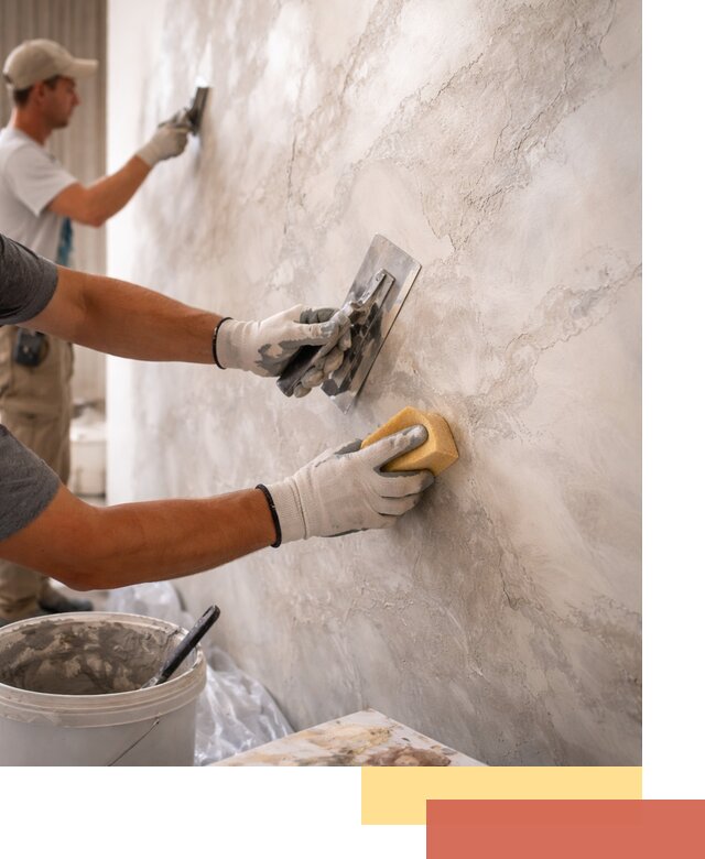 Декоративная штукатурка под мрамор в Одинцово для стен и потолков