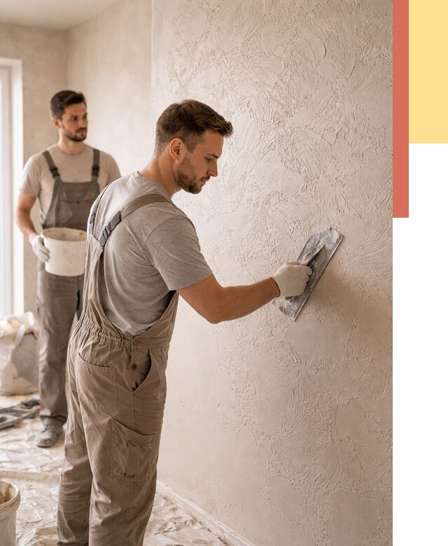 Фактурная штукатурка стен в Одинцово от 4350 руб./м² — заказать под ключ | ОТДЕЛОЧНИК-Днц