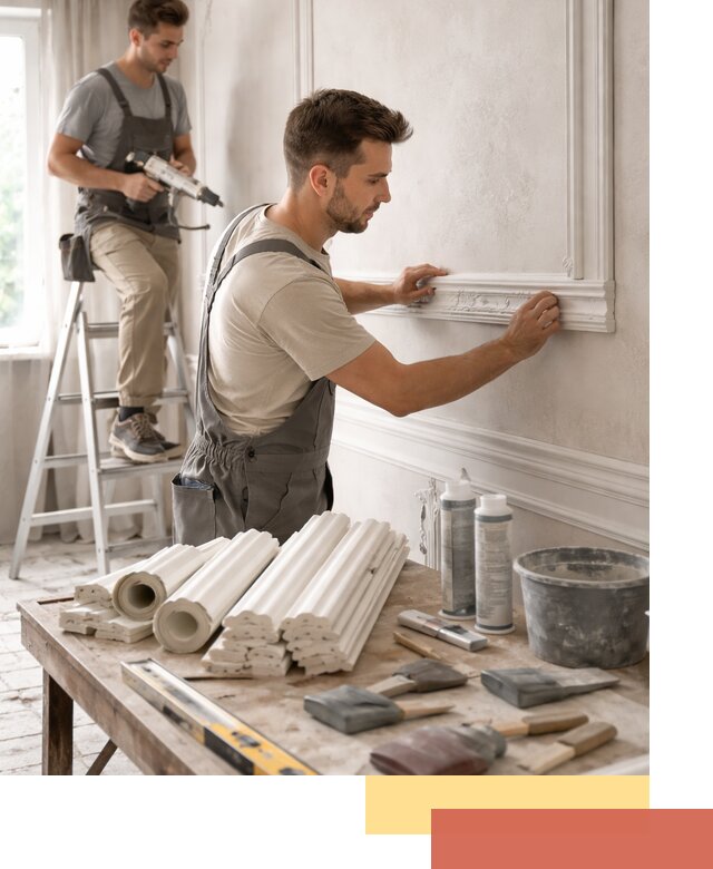 Монтаж лепнины на стены в Одинцово профессионально и качественно