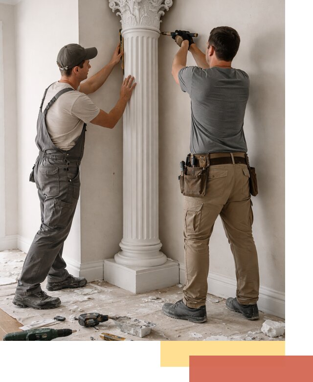 Установка декоративных колонн в Одинцово под ключ