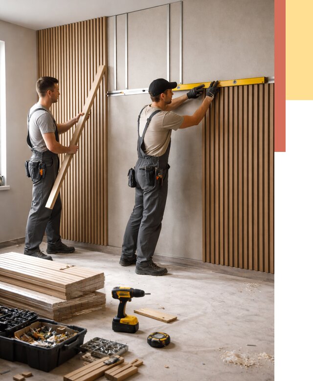 Монтаж реечных панелей на стены в Одинцово от 1243 руб. — быстро и недорого | ОТДЕЛОЧНИК-Днц