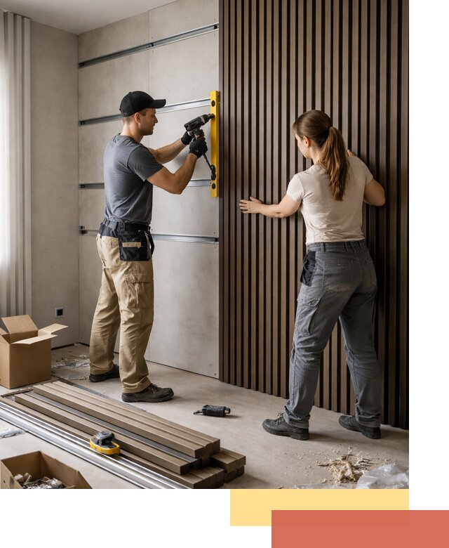 Монтаж реечных панелей на стены в Одинцово