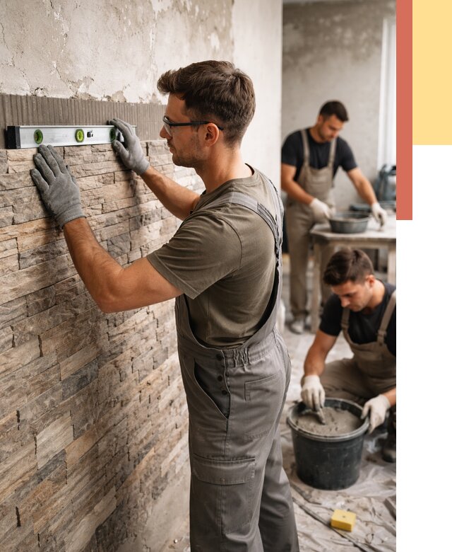 Монтаж искусственного камня в Одинцово от 4660 руб. под ключ | ОТДЕЛОЧНИК-Днц