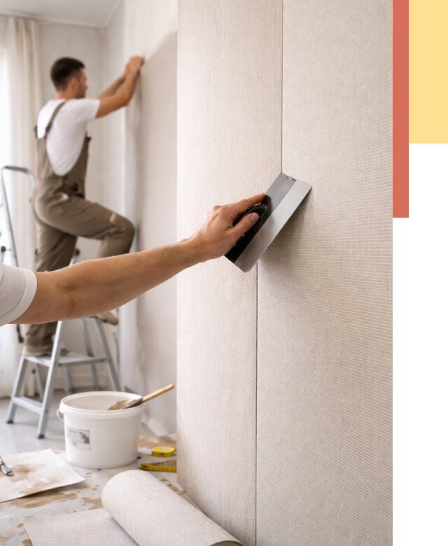 Поклейка текстильных обоев в Одинцово от 4660 руб. под ключ | ОТДЕЛОЧНИК-Днц