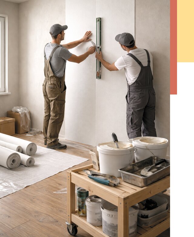 Поклейка стеклообоев в Одинцово от 6731 руб. за м2 — быстро и недорого | ОТДЕЛОЧНИК-Днц