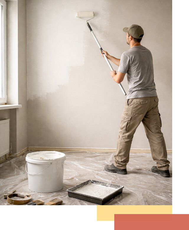 Покраска стен латексной краской в Одинцово качественно и быстро