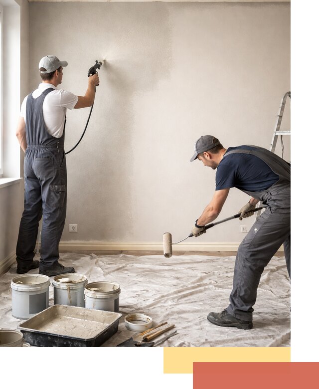 Покраска стен моющейся краской и защита поверхностей в Одинцово