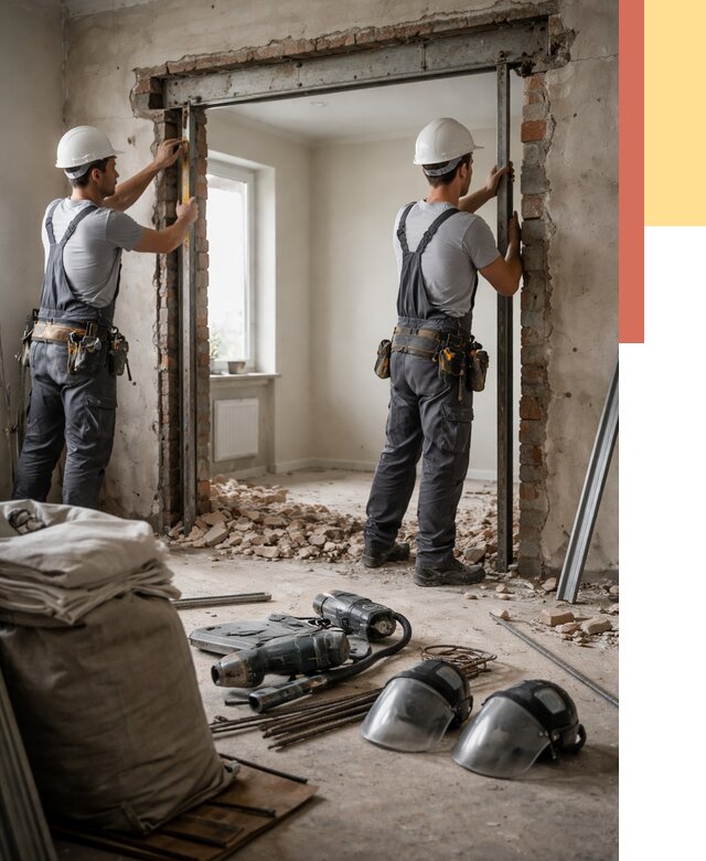 Расширение дверного проема в Одинцово от 12945 руб. под ключ | ОТДЕЛОЧНИК-Днц