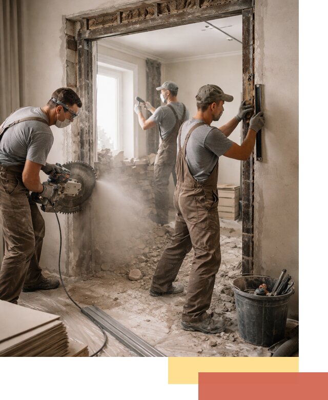 Расширение дверного проема под установку новой двери в Одинцово