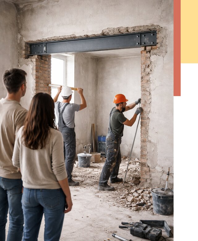 Усиление проема в стене в Одинцово от 9838 руб. — усиление дверного проема металлоконструкцией | ОТДЕЛОЧНИК-Днц