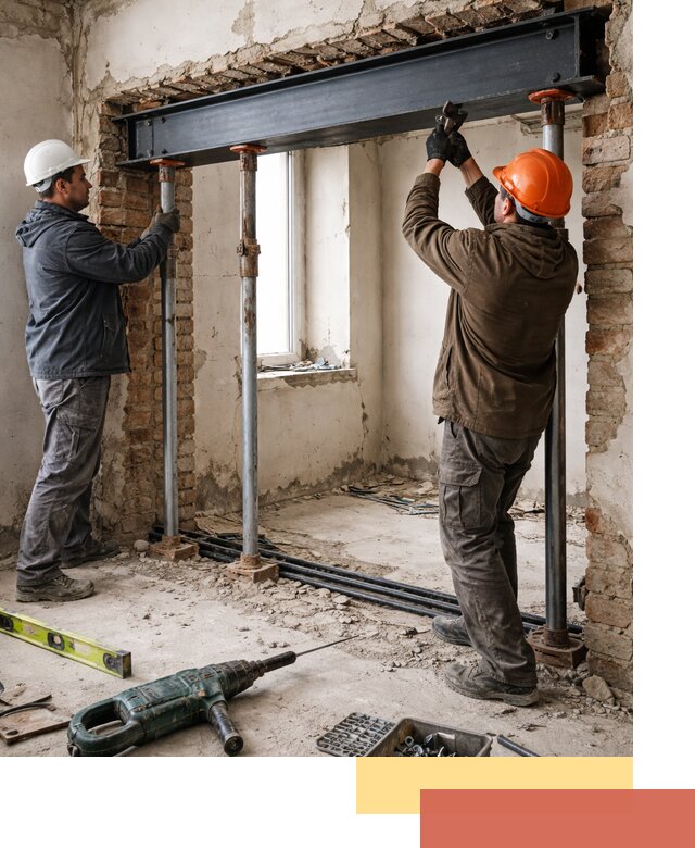 Усиление проема в стене в Одинцово для расширения и безопасности