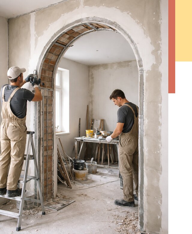 Устройство арочного проема в Одинцово от 9838 руб. под ключ — быстро и недорого | ОТДЕЛОЧНИК-Днц