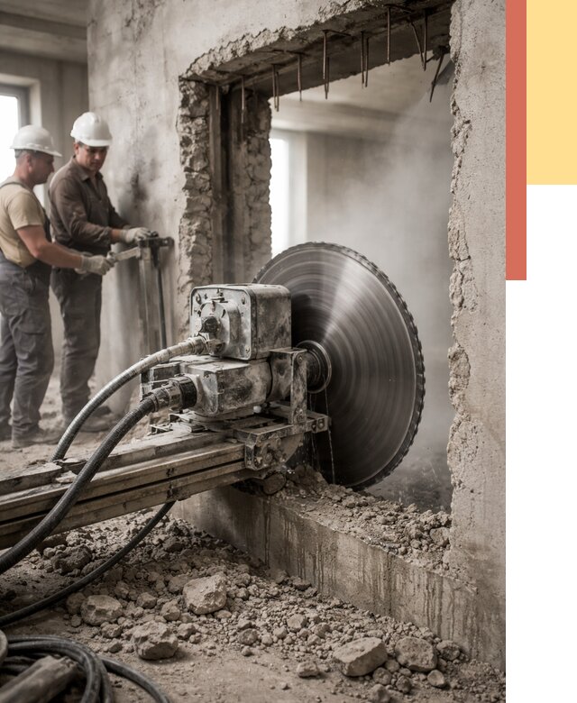 Алмазная резка проемов в Одинцово от 4660 руб. быстро и недорого | ОТДЕЛОЧНИК-Днц