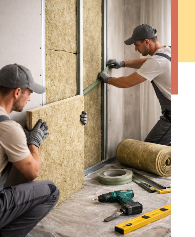 Шумоизоляция стен в Одинцово под ключ от 1916 руб. | ОТДЕЛОЧНИК-Днц