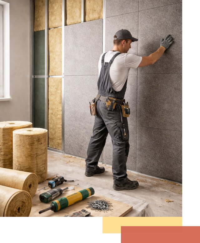 Профессиональная шумоизоляция стен в Одинцово для квартиры и офиса