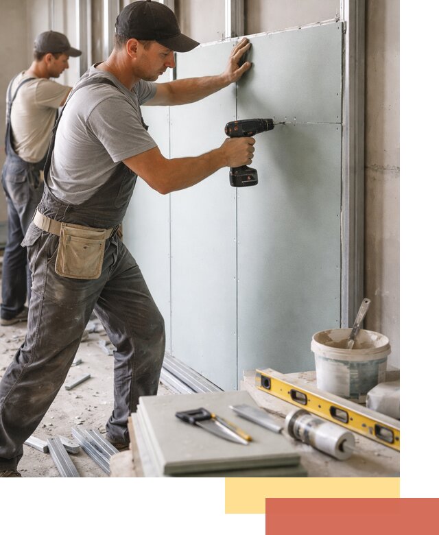 Кладка влагостойких перегородок ПГП в Одинцово