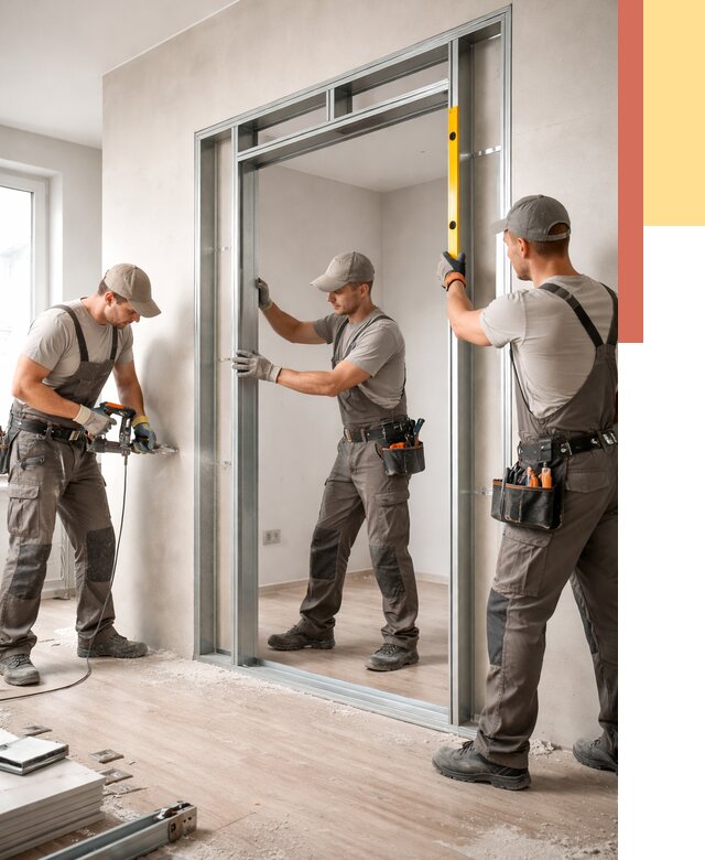 Устройство дверного проема в перегородке в Одинцово от 4660 руб. под ключ | ОТДЕЛОЧНИК-Днц