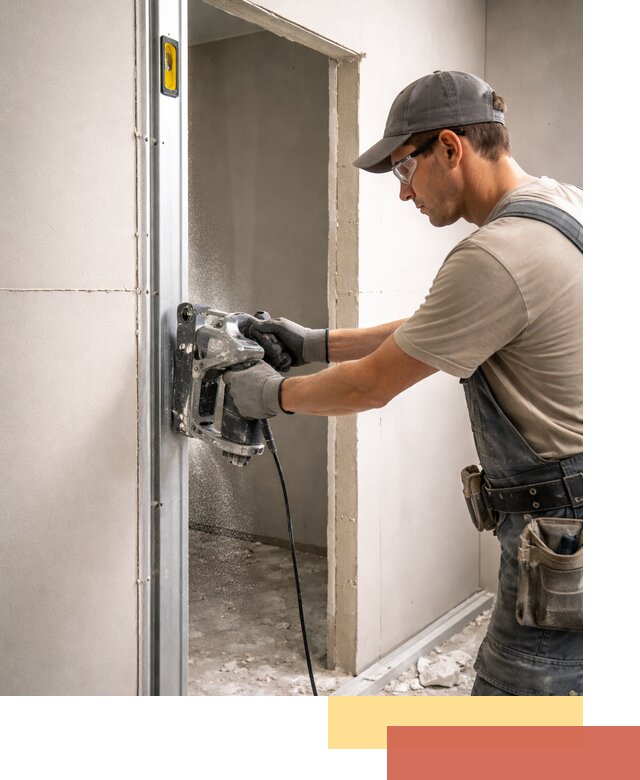 Устройство дверного проема в перегородке в Одинцово