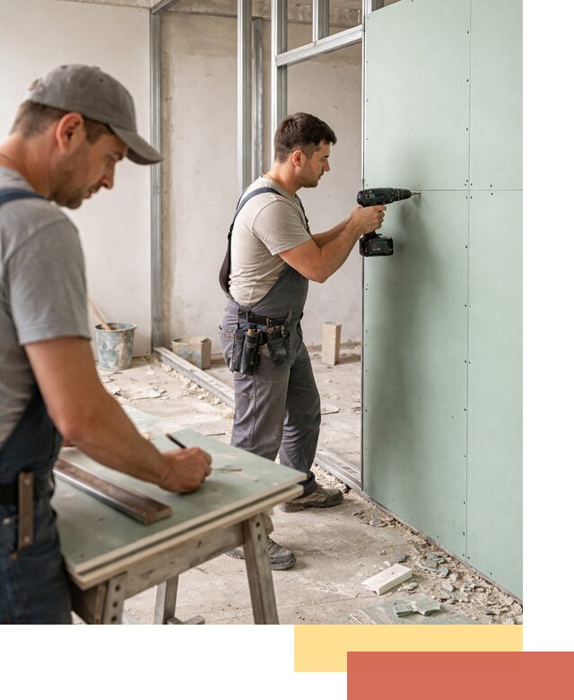 Перегородки из влагостойкого гипсокартона под ключ в Одинцово