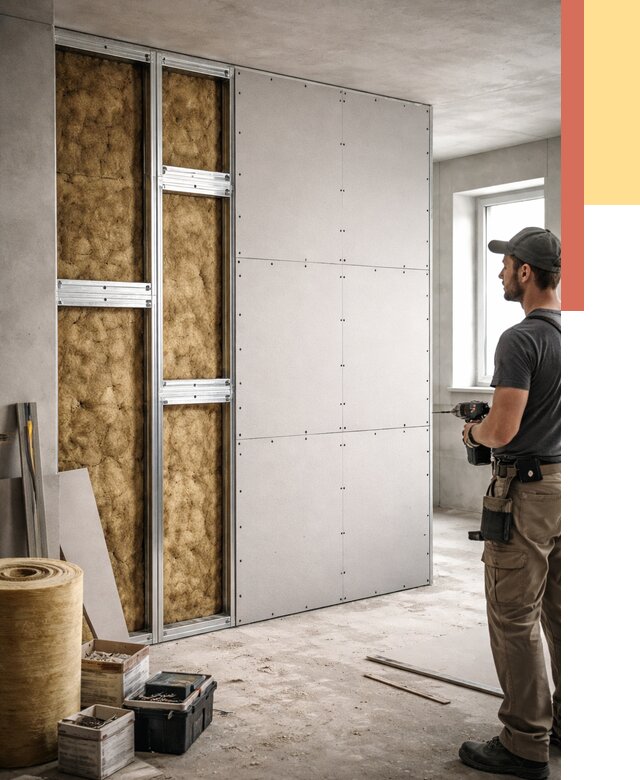 Усиленная перегородка под навеску в Одинцово от 13256 руб. — монтаж под ключ | ОТДЕЛОЧНИК-Днц