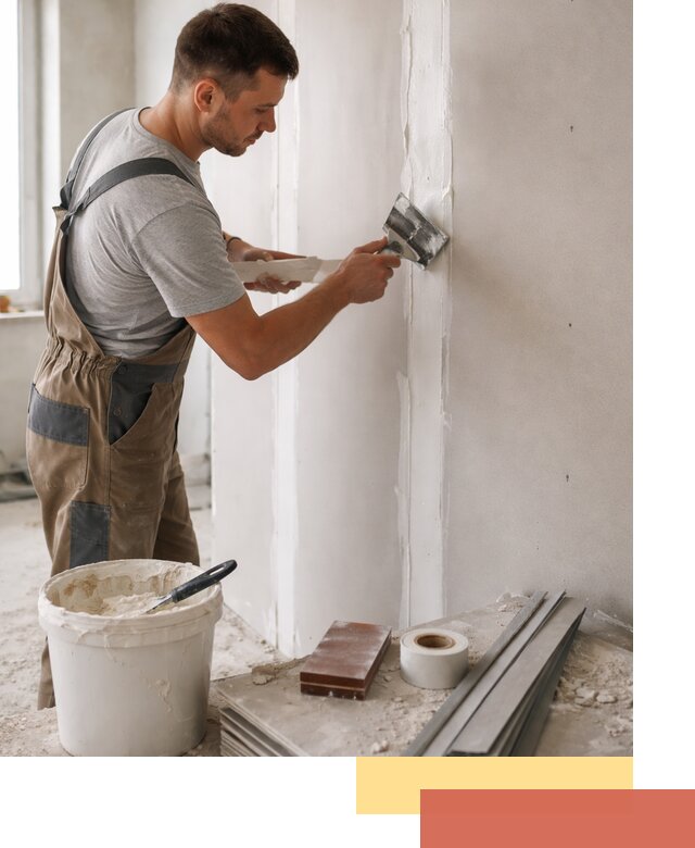 Шпаклевка перегородок из гипсокартона в Одинцово качественно и быстро