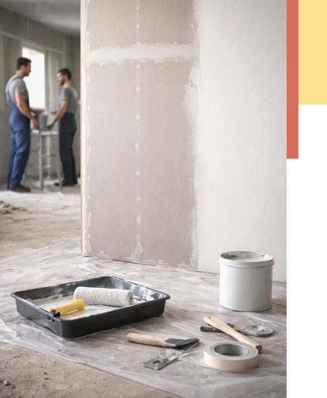 Покраска перегородок из гипсокартона в Одинцово от 4660 руб. под ключ | ОТДЕЛОЧНИК-Днц