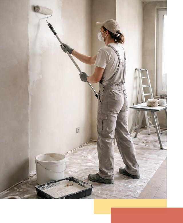 Покраска перегородок из гипсокартона в Одинцово качественно и недорого