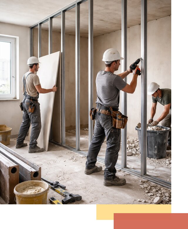 Перенос гипсокартонной перегородки в Одинцово профессионально и быстро