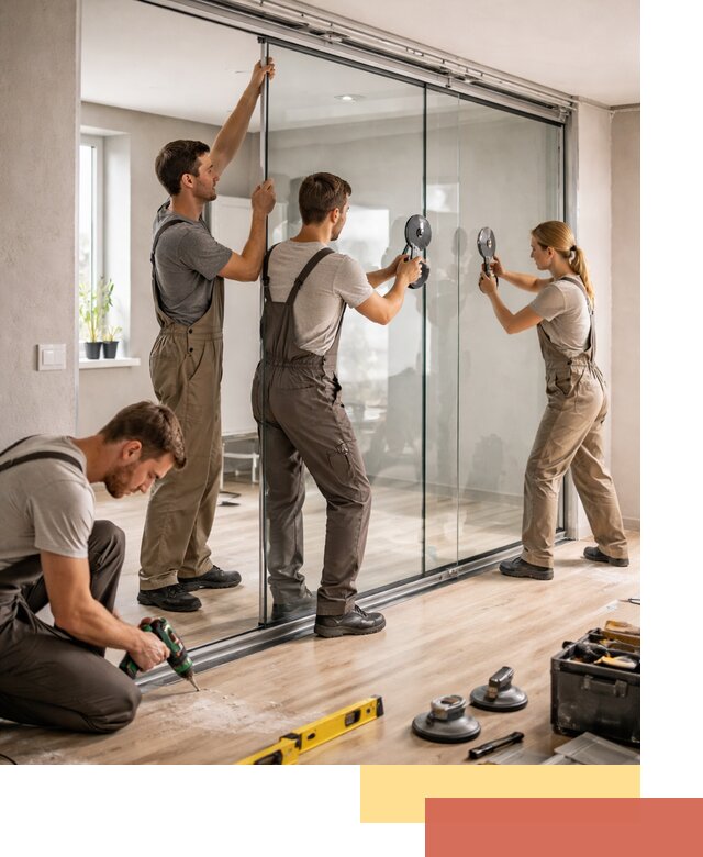 Изготовление стеклянных перегородок на заказ в Одинцово