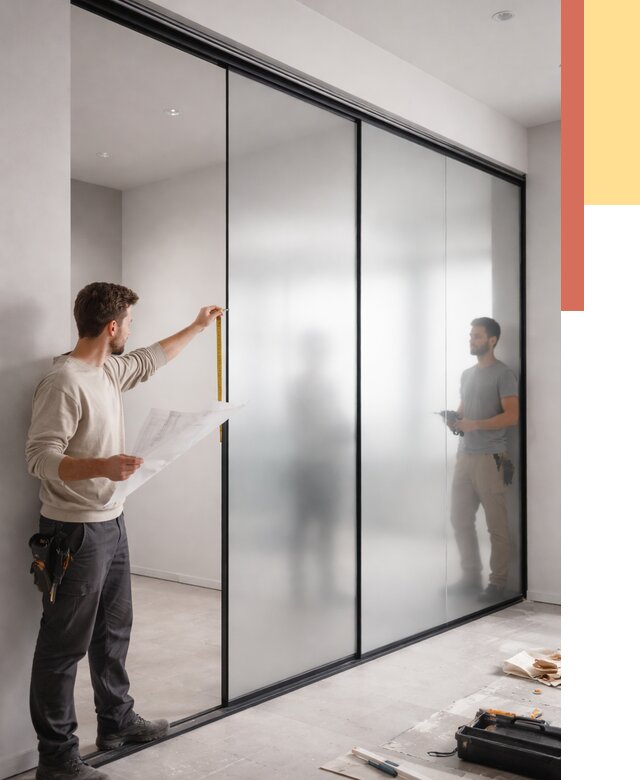 Матовые стеклянные перегородки в Одинцово от 8803 руб. — монтаж и установка | ОТДЕЛОЧНИК-Днц