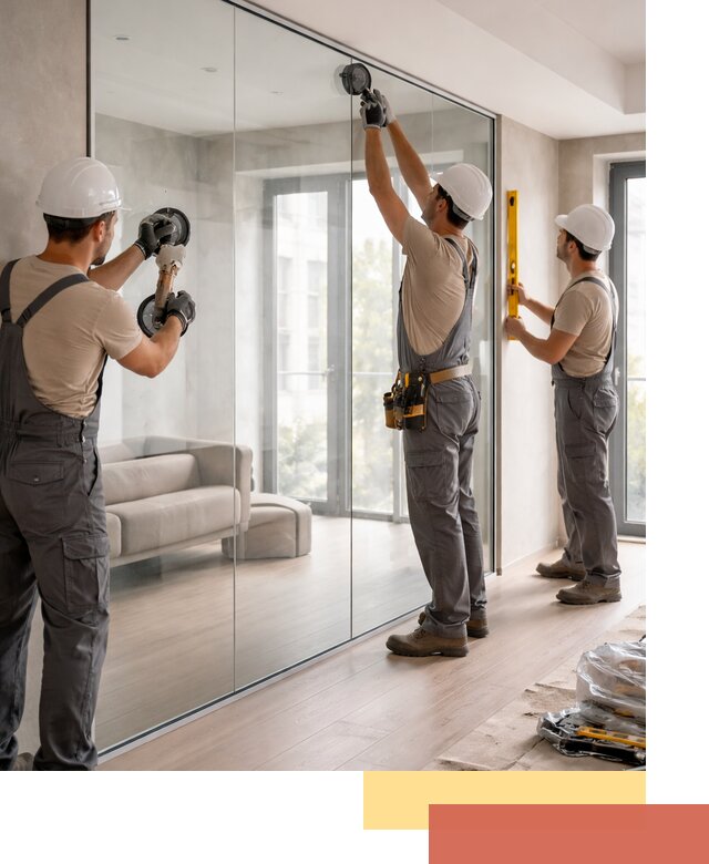 Перегородки из закаленного стекла в Одинцово для офисов и квартир