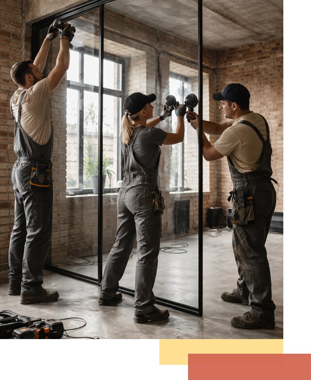 Стеклянные перегородки лофт — изготовление и монтаж в Одинцово