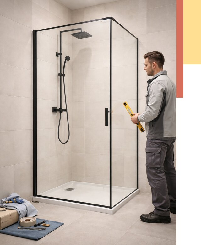 Стеклянные перегородки для душа в Одинцово от 12945 руб. | Монтаж под ключ — ОТДЕЛОЧНИК-Днц