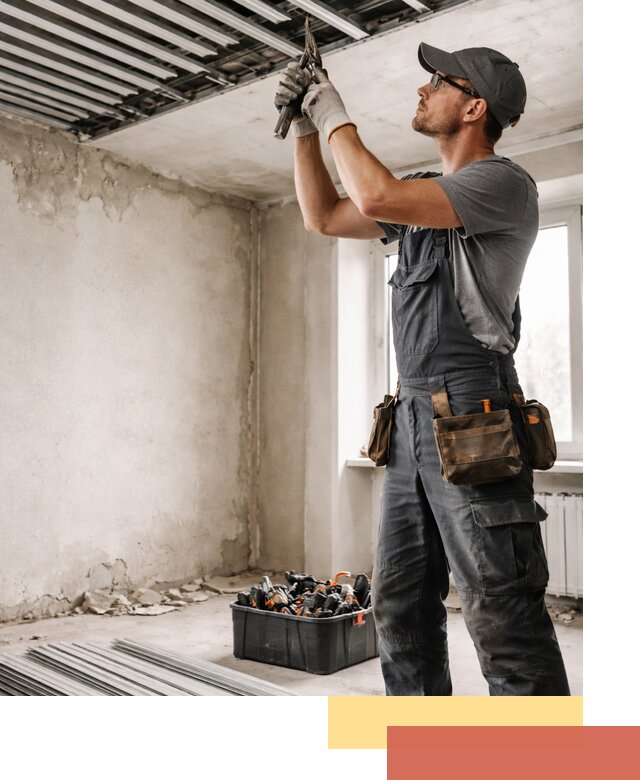 Демонтаж реечного потолка в Одинцово быстро и аккуратно