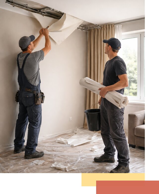 Демонтаж натяжного потолка в Одинцово быстро и аккуратно