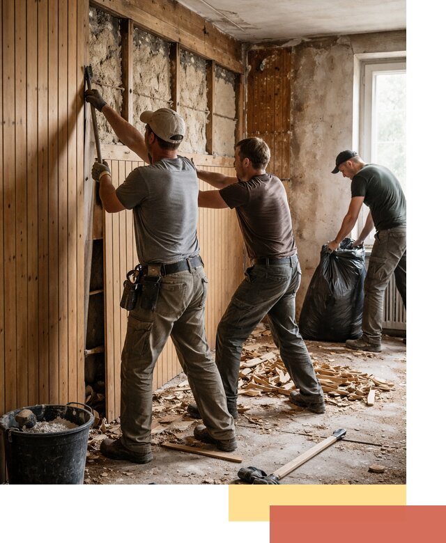 Демонтаж вагонки и вывоз материалов в Одинцово