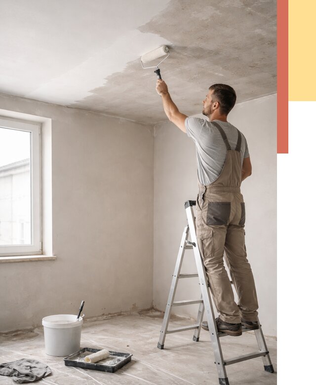 Грунтовка потолка в Одинцово от 2589 руб. — быстро и недорого | ОТДЕЛОЧНИК-Днц