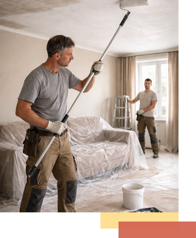 Грунтовка потолка в Одинцово — подготовка под покраску и отделку