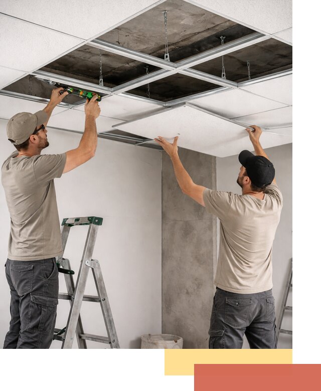 Монтаж потолка Армстронг под ключ в Одинцово